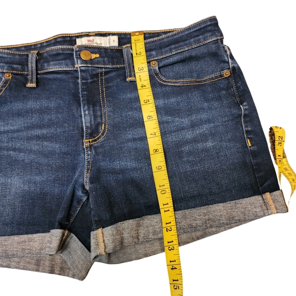 Vineyard Vines Cuffed Jean Shorts Size 8 Run Big - Picture 7 of 8